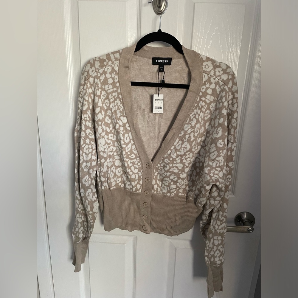 Express Animal Print Cardigan